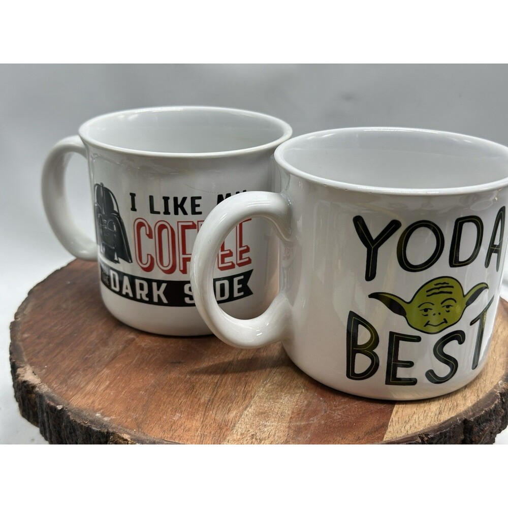 Star Wars Mug Lot Yoda  Darth Vader Lucas Films Coffee 18oz Large
